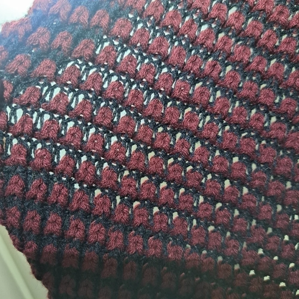 Rampage Burgundy And Black  Infinity Scarf